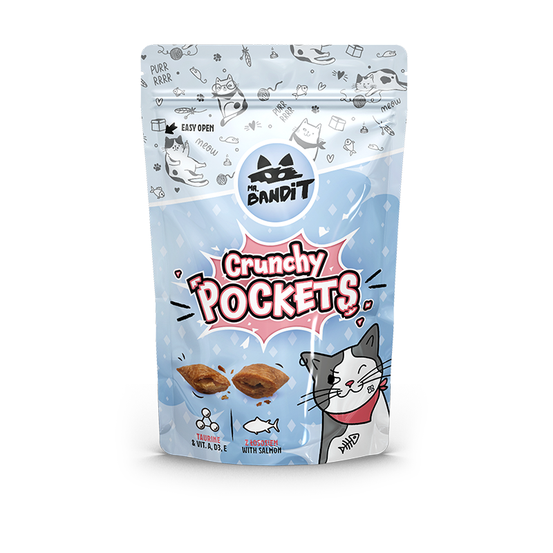 Mr. BANDIT Crunchy Pockets z łososiem (40g)