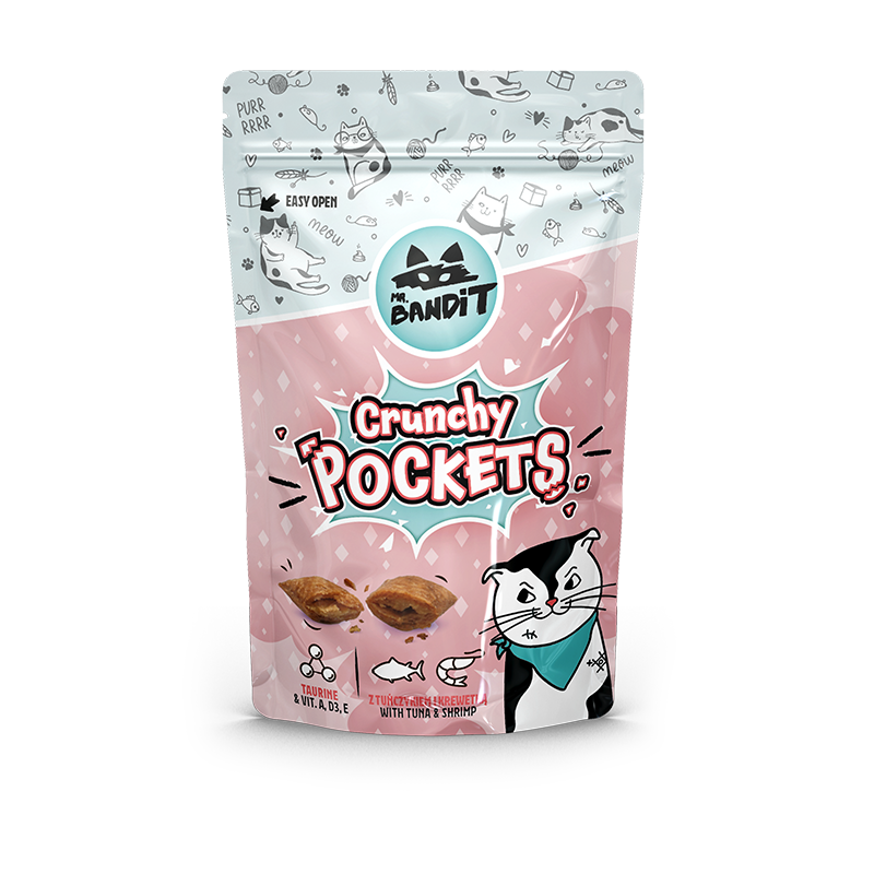 Mr. BANDIT Crunchy Pockets z tuńczykiem i krewetkami (40g)