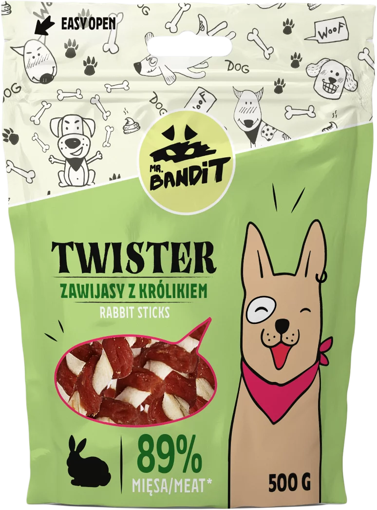 Mr. Bandit TWISTER – zawijasy z królikiem (500g)