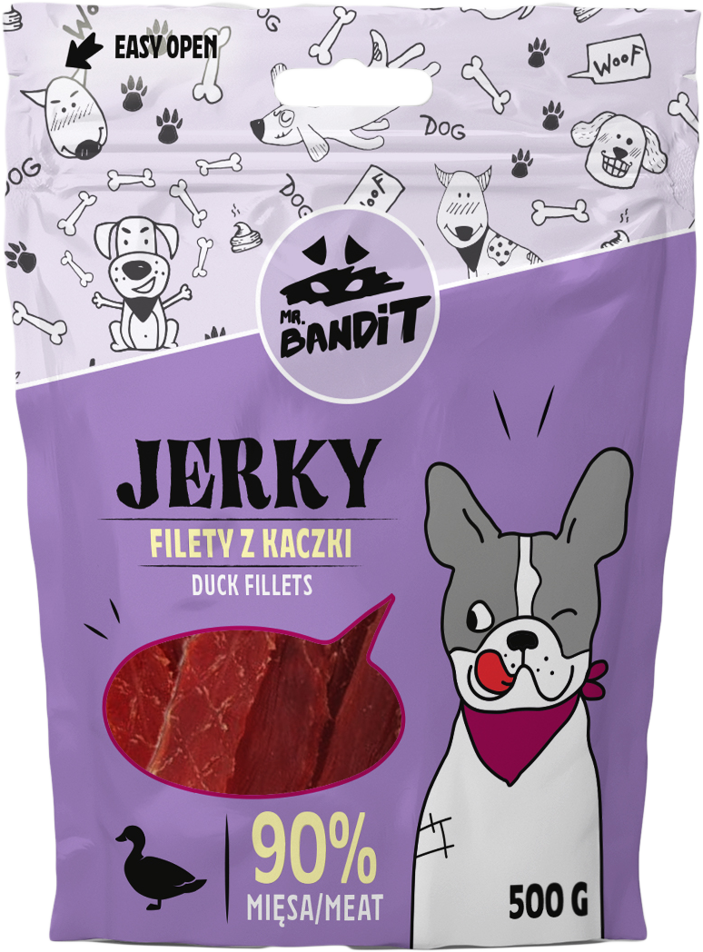 Mr.Bandit JERKY – Filety z kaczką (500g)