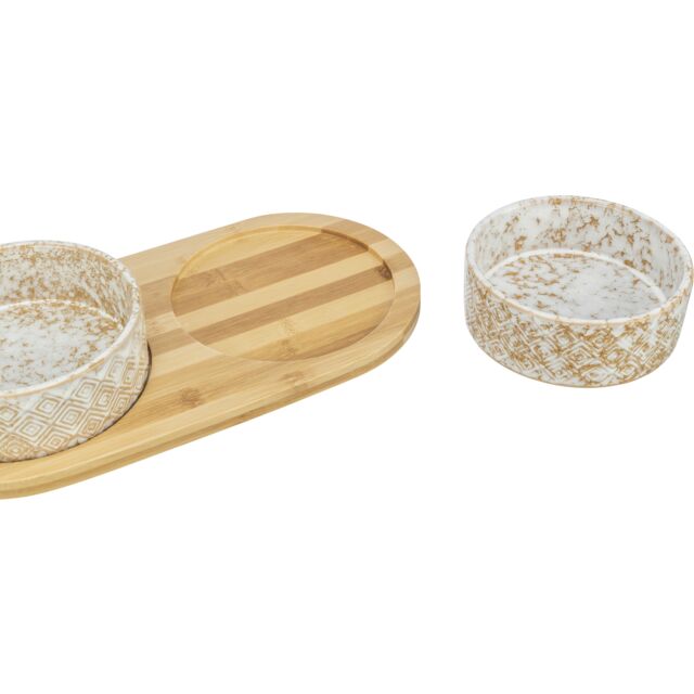 TRIXIE Zestaw misek ceramiczno-bambusowych – 2 szt.