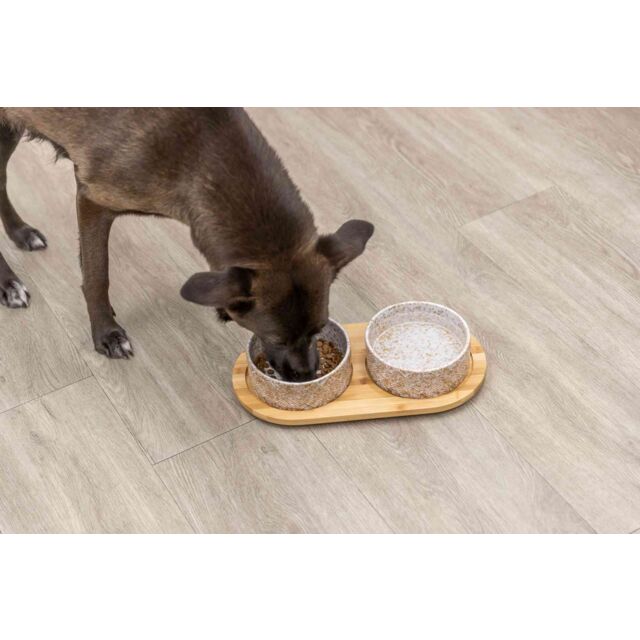 TRIXIE Zestaw misek ceramiczno-bambusowych – 2 szt.