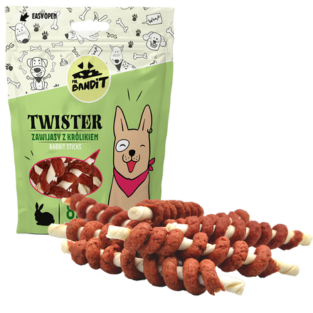 Mr. Bandit TWISTER – zawijasy z królikiem (500g)