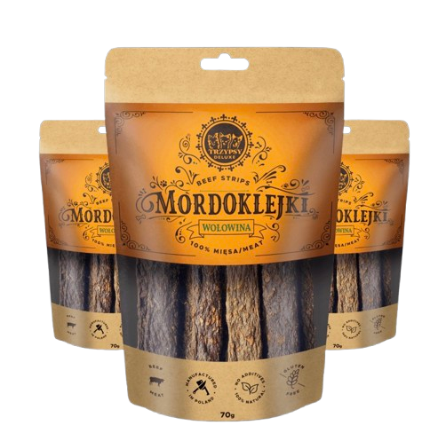 Trzypsy Mordoklejki z wołowiny (70g)