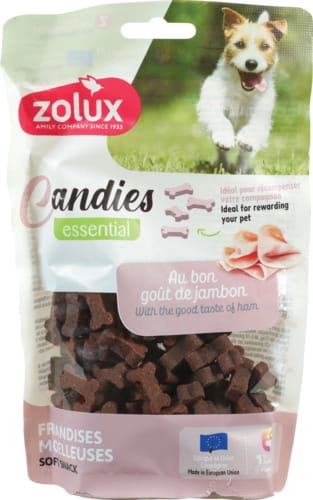 Zolux miekkie przysmaki treningowe candies mini kostki z szynką (150g)
