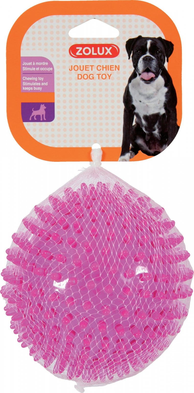 ZOLUX Piłka TPR POP z kolcami różowa (ø 8cm, 13cm)