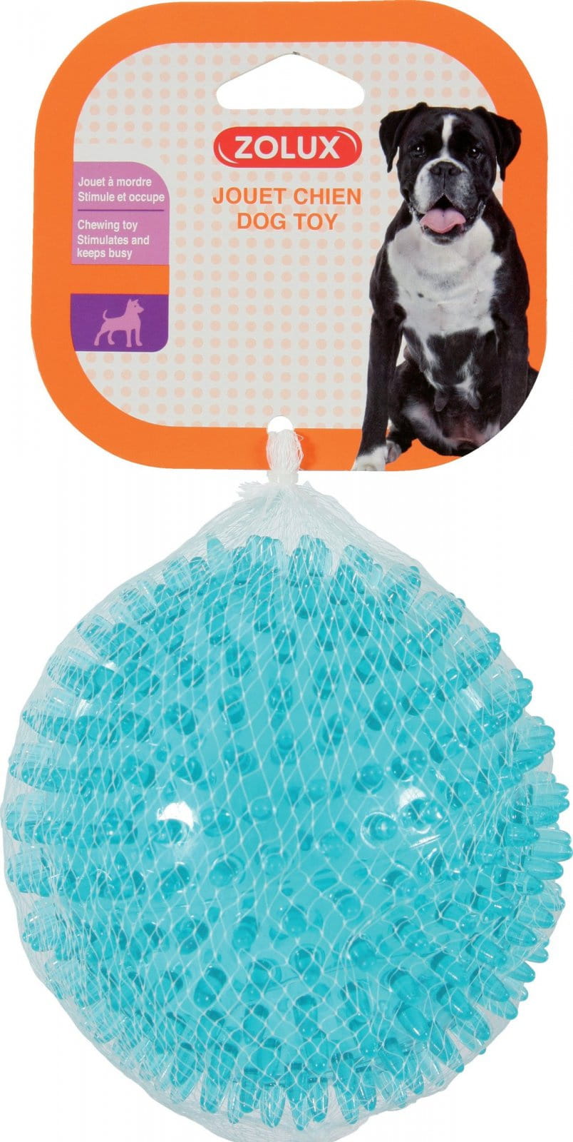 ZOLUX Piłka TPR POP z kolcami turkusowa (ø 8cm, 13cm)