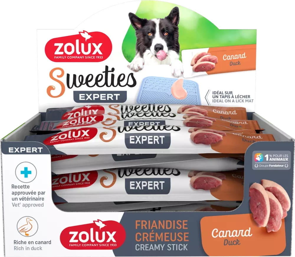 Zolux przysmak kremowy dla psa sweeties kaczka (14 g)