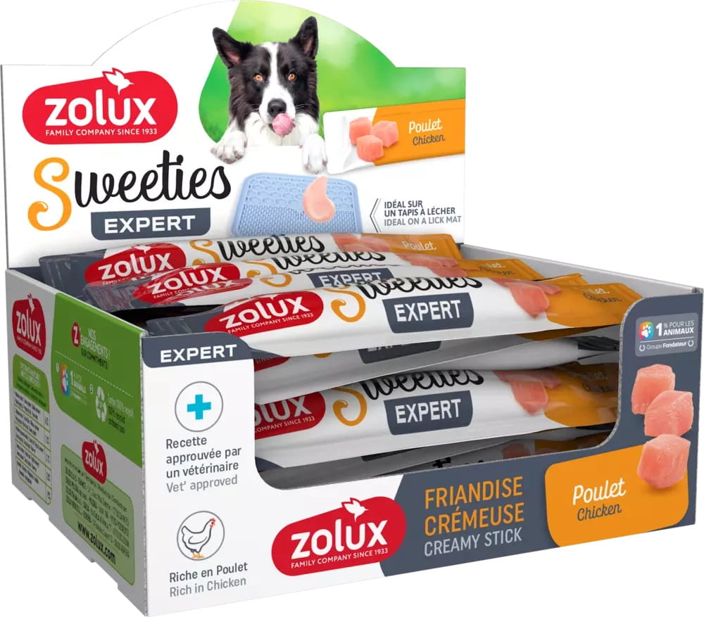 Zolux przysmak kremowy dla psa sweeties kurczak (14 g)