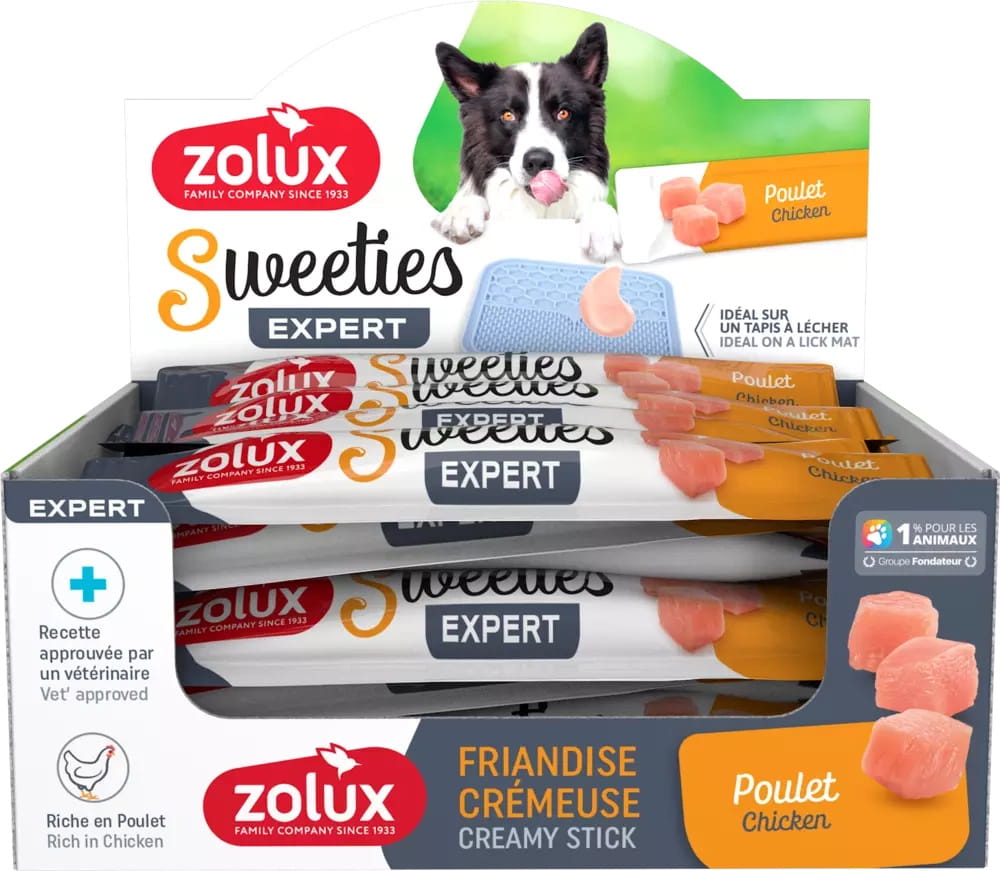 Zolux przysmak kremowy dla psa sweeties kurczak (14 g)