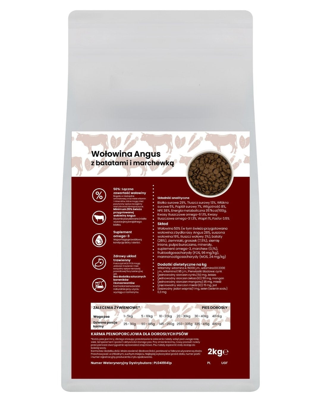 GANO Grainfree Wołowina Angus z batatami i marchewką (Wszystkie rasy) – (12kg)