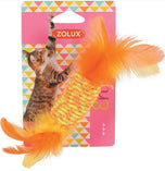 ZOLUX zabawka cukierek z piórkami dla kota (pomarańczowa, różowa, niebieska)