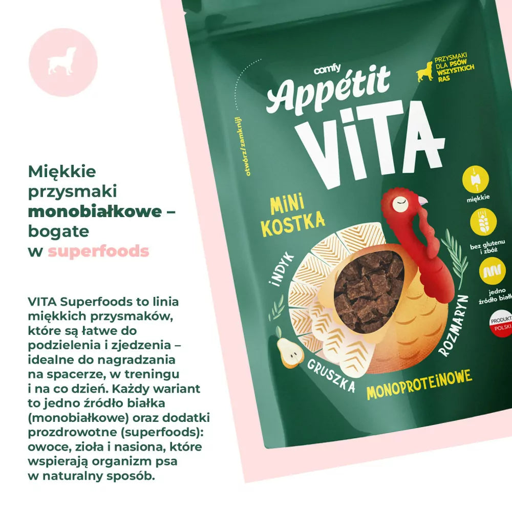 COMFY APPETIT VITA KOSTKA MINI INDYK (80G)