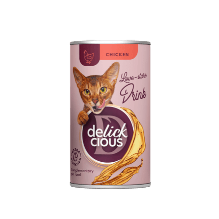 Delickcious Uzupełniająca karma dla kotów – Napój z kurczakiem (140g/12)