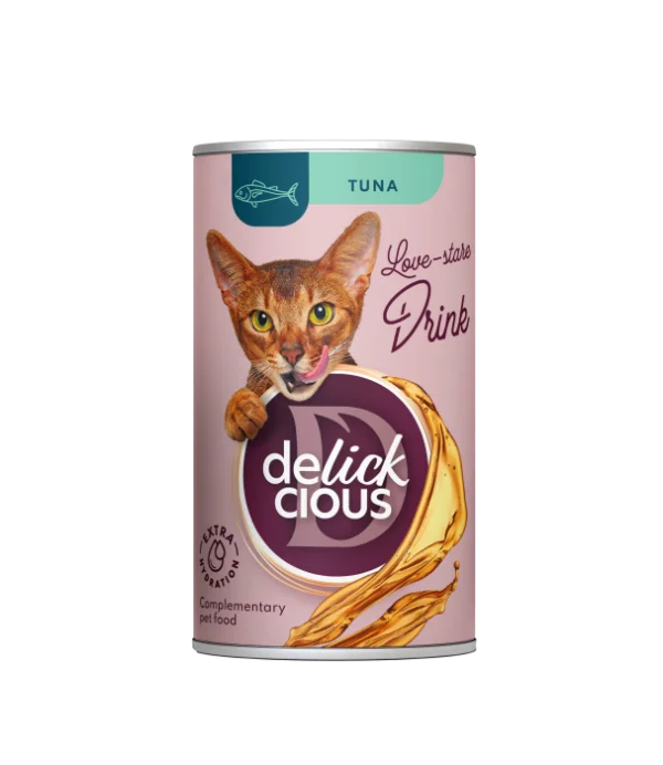 Delickcious Uzupełniająca karma dla kotów – Napój z tuńczykiem (140g/12)