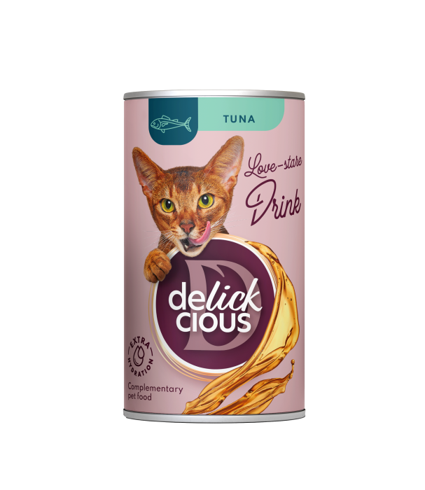 Delickcious Uzupełniająca karma dla kotów – Napój z tuńczykiem (140g/12)