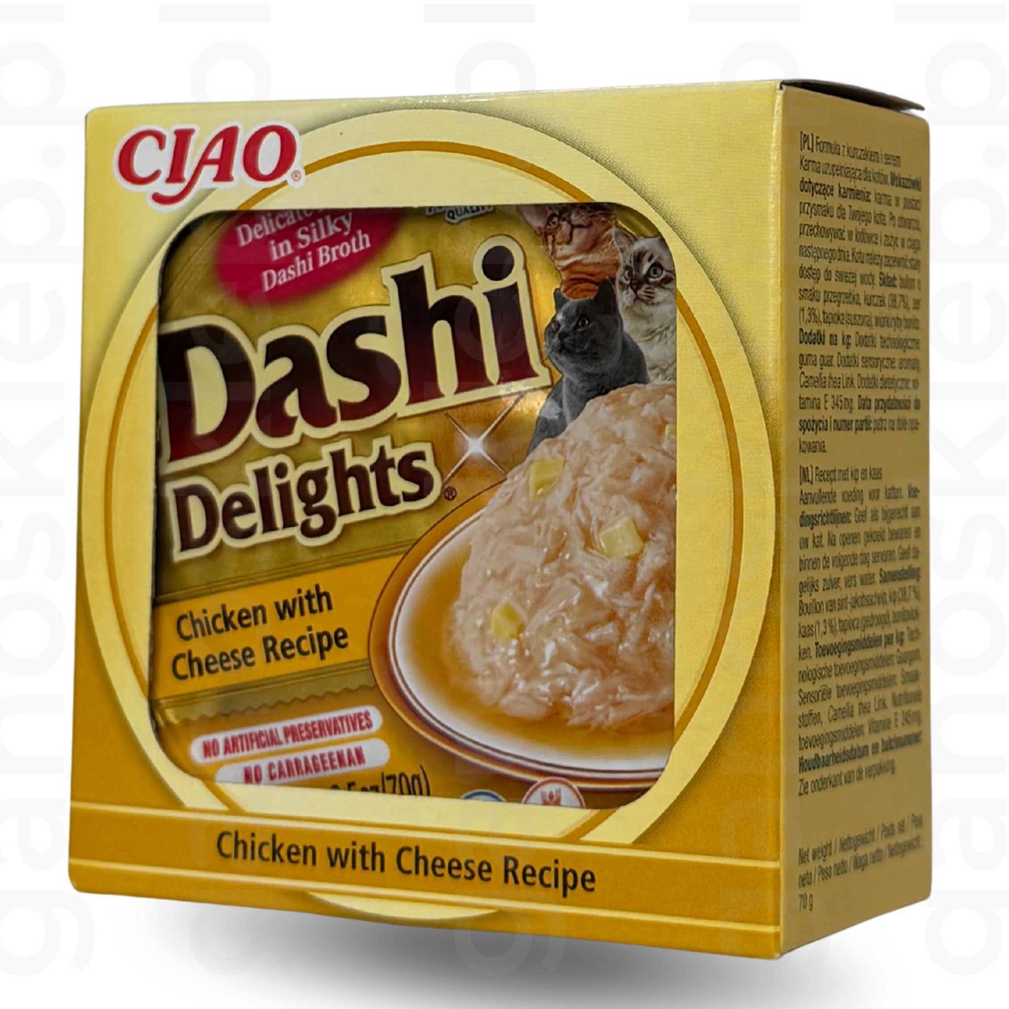 Inaba Dashi Delights Uzupełniająca karma dla kotów kurczak, ser (70g)