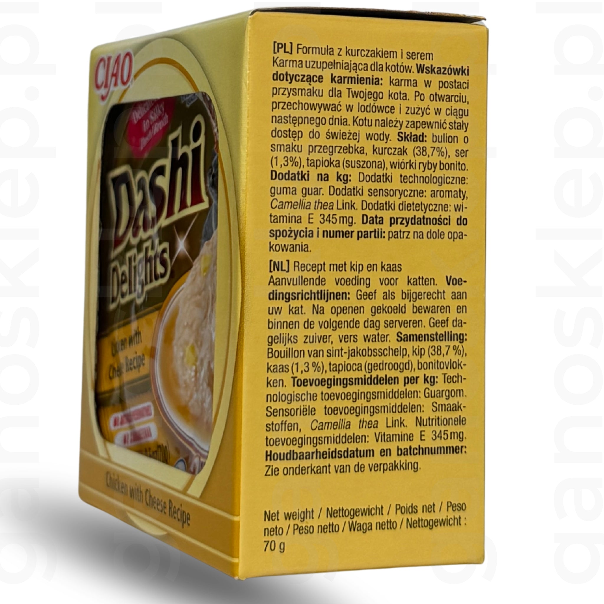 Inaba Dashi Delights Uzupełniająca karma dla kotów kurczak, ser (70g)