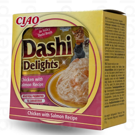 Inaba Dashi Delights Uzupełniająca karma dla kotów kurczak, łosoś (70g)