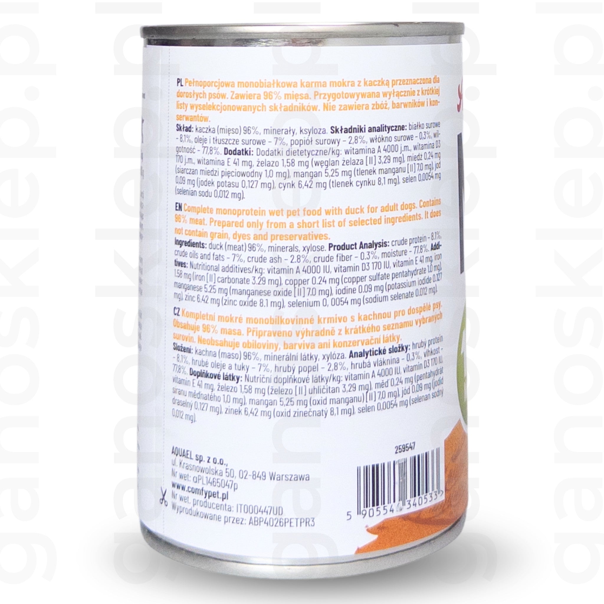Comfy Appetit MONO – Kaczka (400g)
