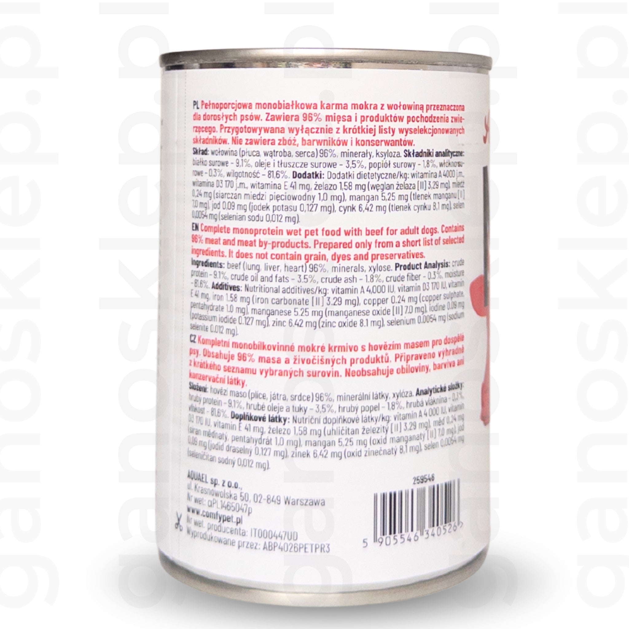 Comfy Appetit MONO – Wołowina (400g)