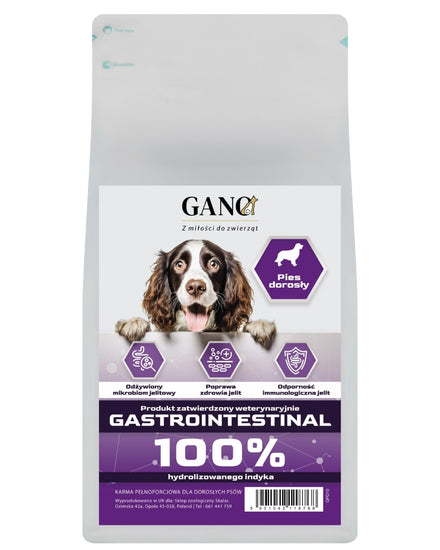 GANO VET Gastrointensial – Indyk (Wszystkie rasy) – (100g, 1,5 kg, 10kg)