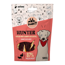 Mr. Bandit HUNTER – Królik nadziewany wołowiną (500g)