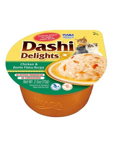 Inaba Dashi Delights Uzupełniająca karma dla kotów kurczak, bonito (70g)