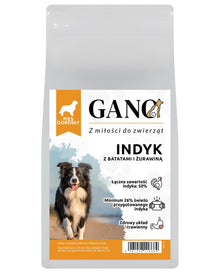 GANO Grainfree Indyk z batatami i żurawiną (Wszystkie rasy) – (12kg)