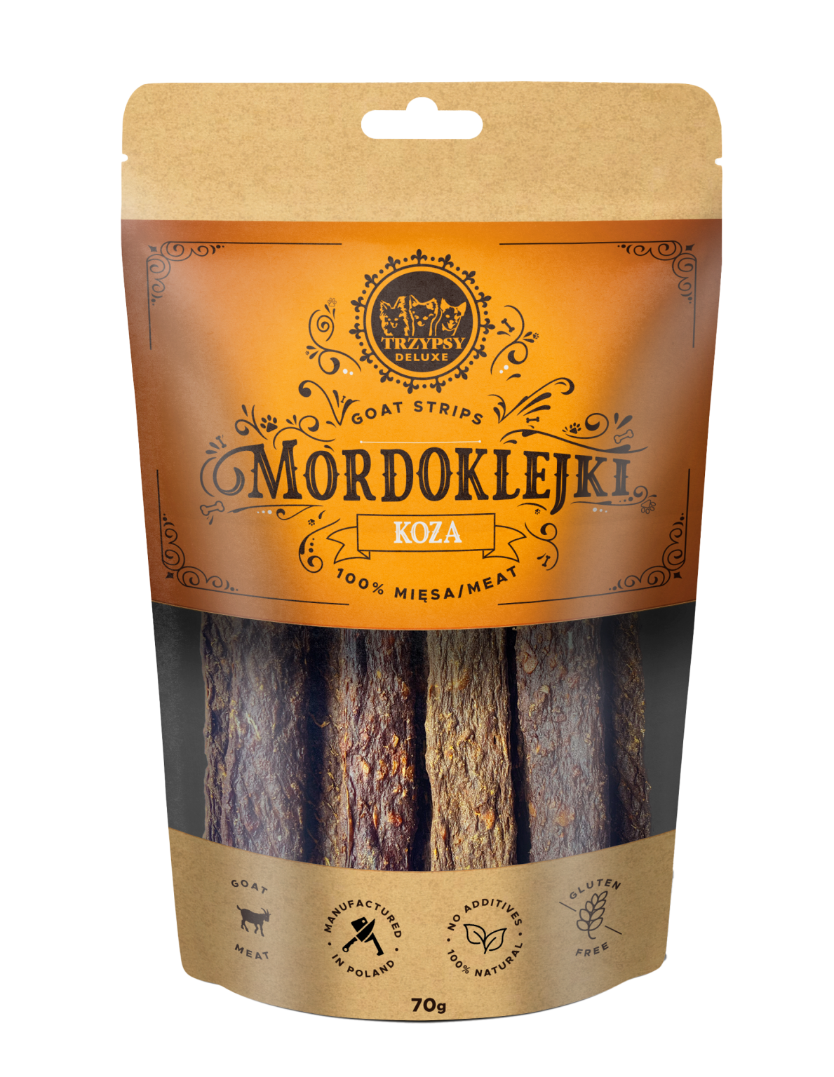 Trzypsy Mordoklejki z kozy (70g)