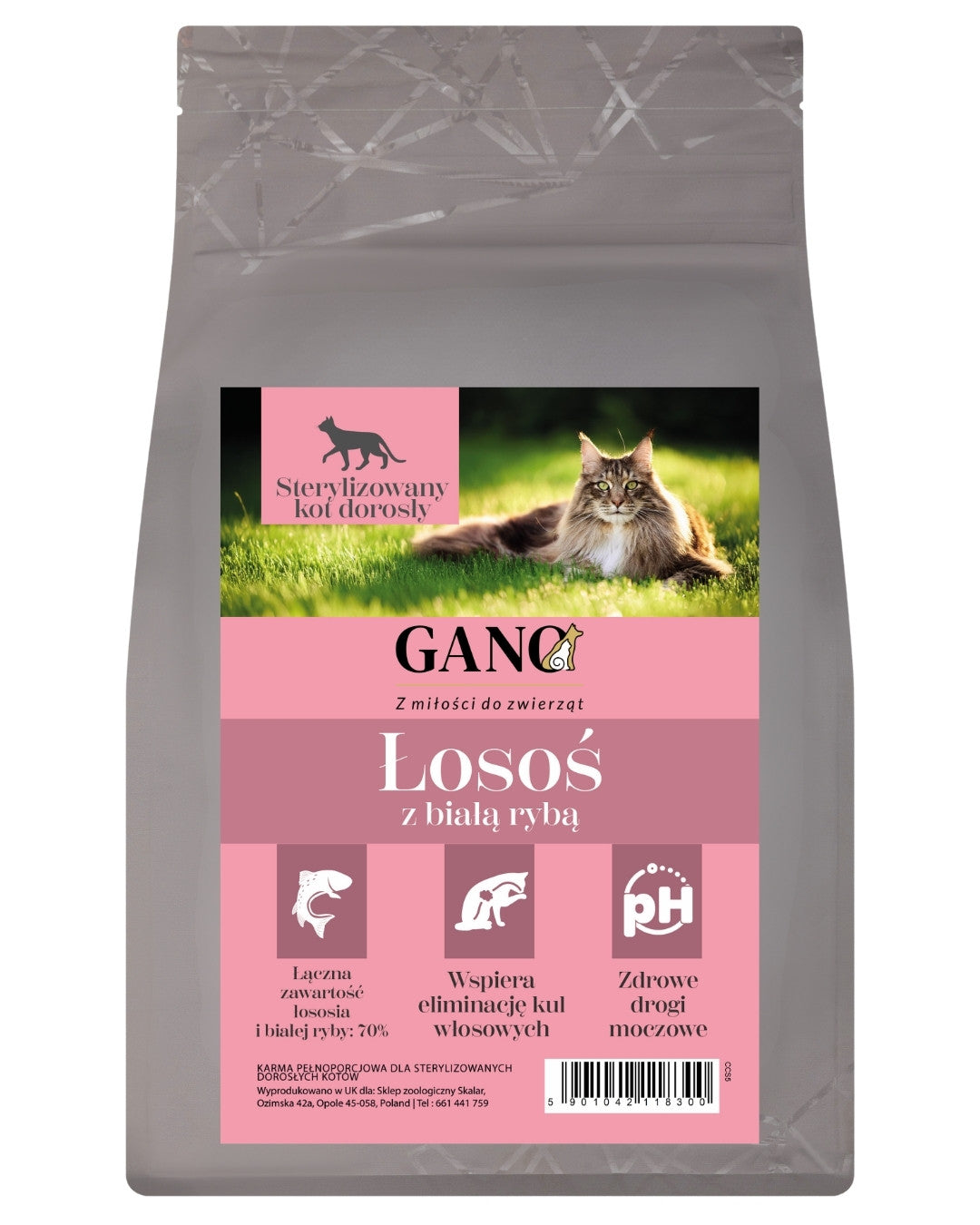 GANO Connoisseur Łosoś z białą rybą (300g, 1,5kg, 5kg)