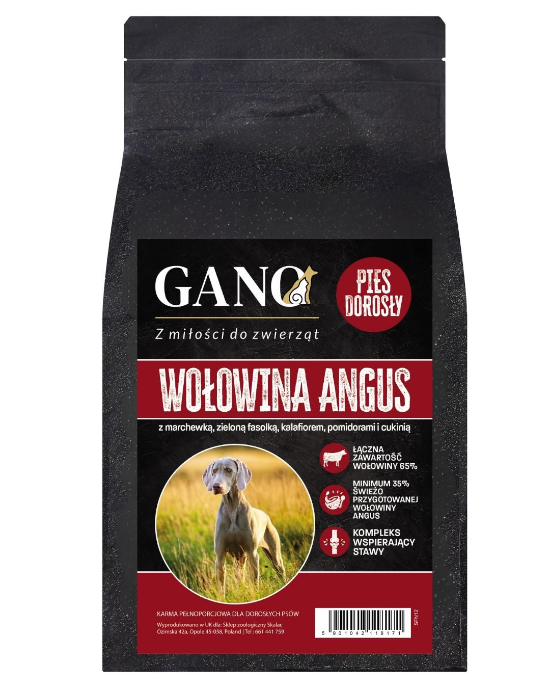 GANO Superfood Wołowina Angus z warzywami (Wszystkie rasy) – (2kg, 12kg)