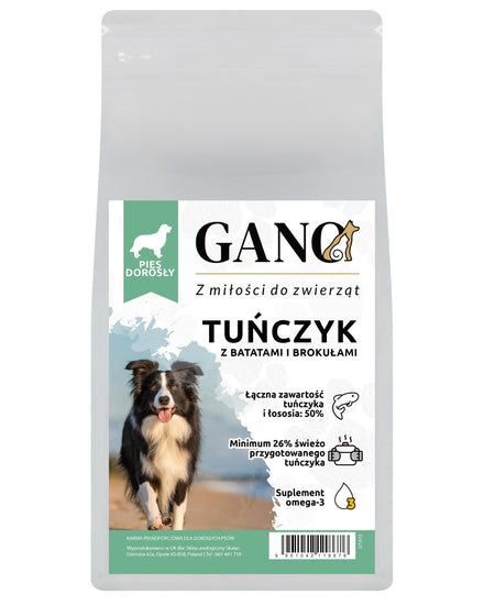 GANO Grainfree Tuńczyk z batatami i brokułami (Wszystkie rasy) – (12kg)
