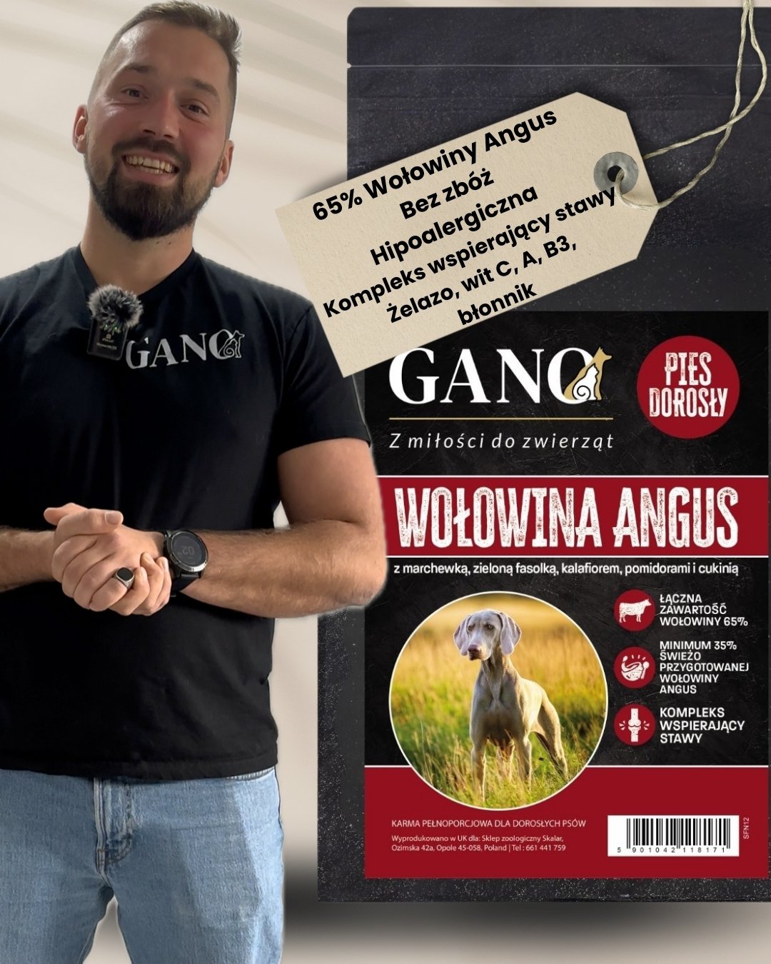 GANO Superfood Wołowina Angus z warzywami (Wszystkie rasy) – (2kg, 12kg)