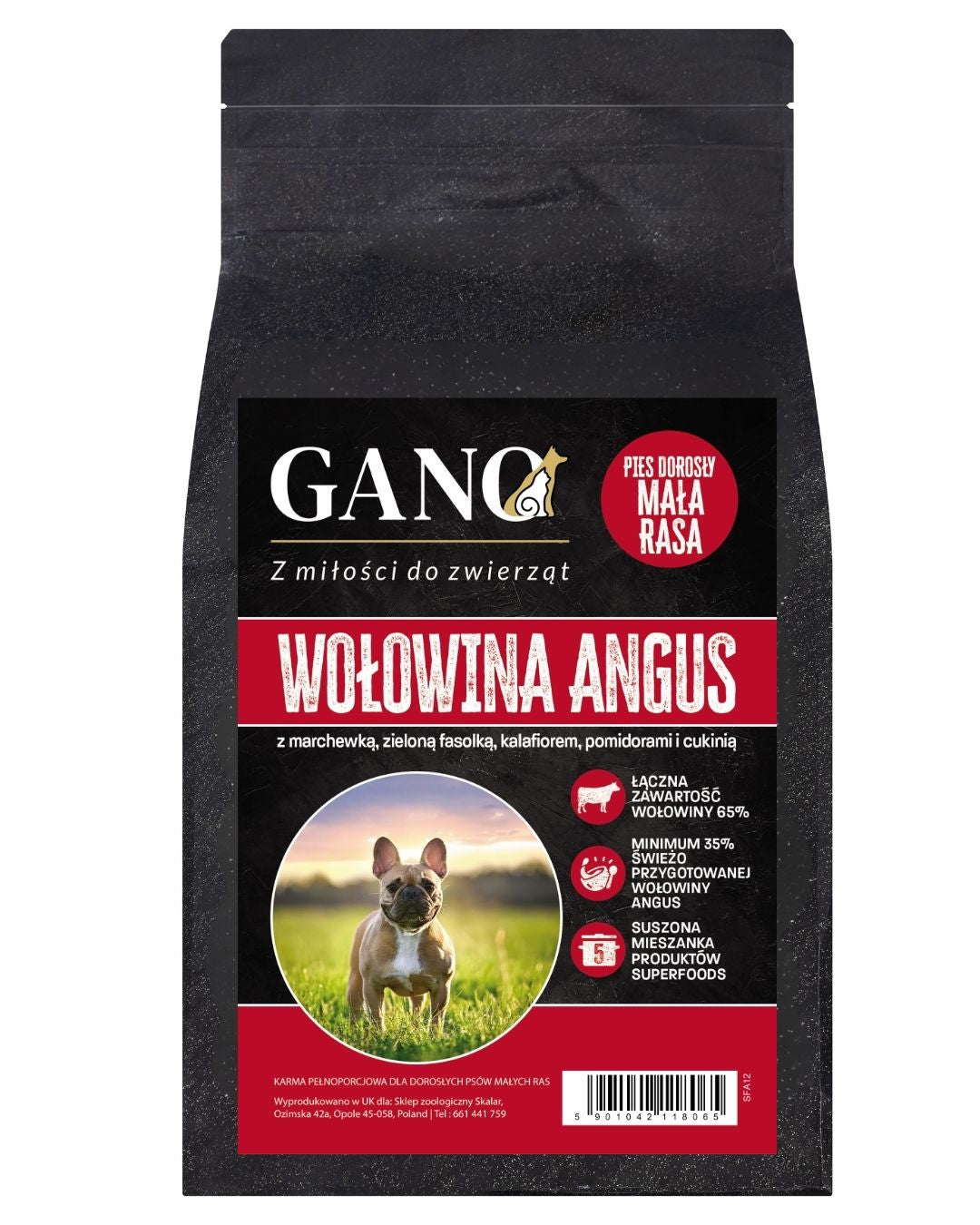GANO Superfood Wołowina Angus z warzywami (Mała rasa) – (2kg, 12kg)