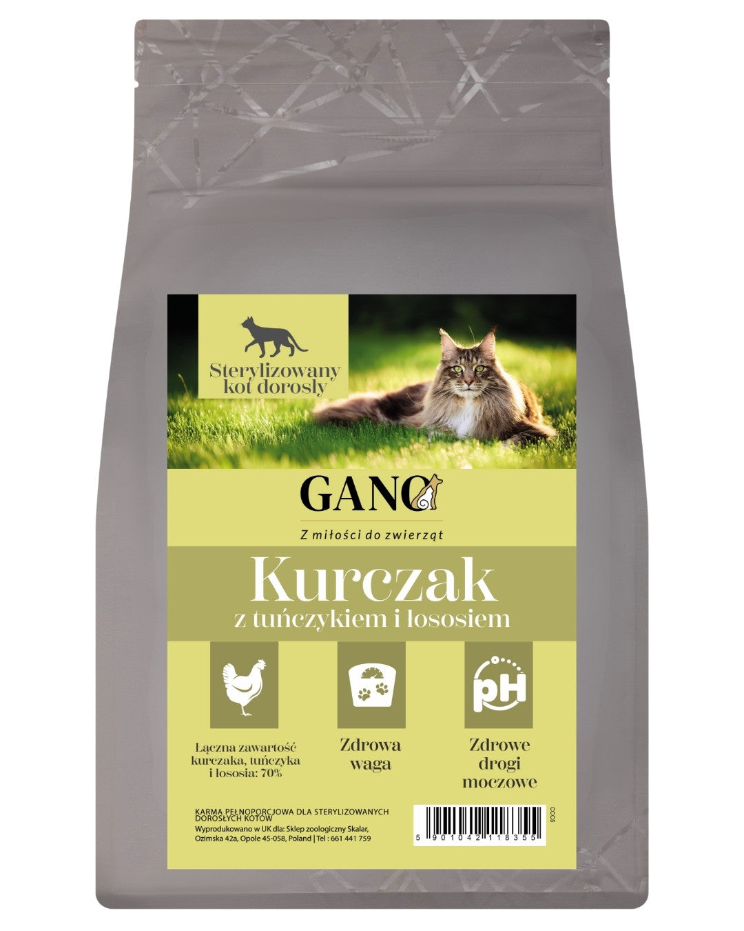 GANO Connoisseur Kurczak z tuńczykiem z łososiem (300g, 5kg)