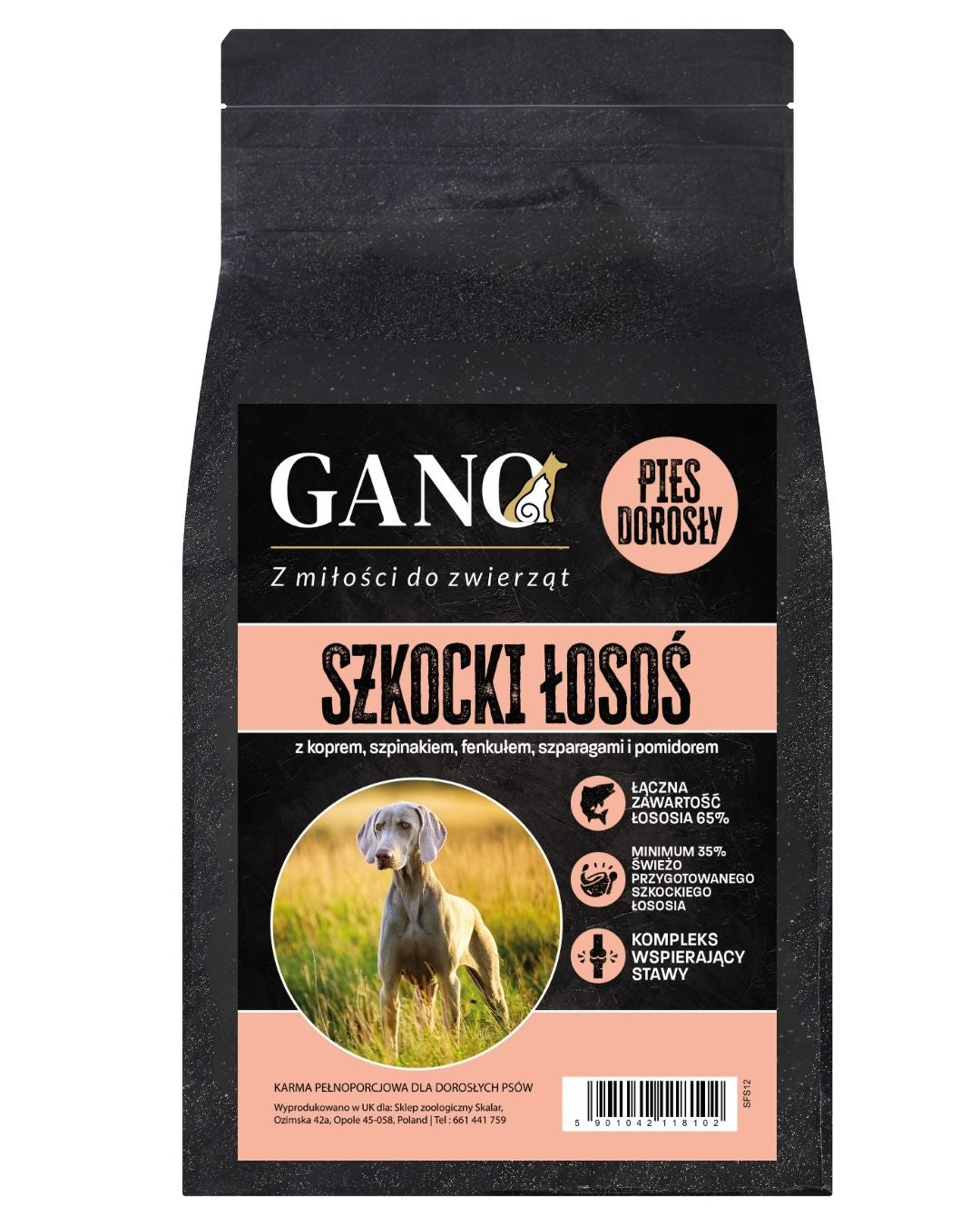 GANO Superfood Szkocki łosoś z warzywami (Wszystkie rasy) – (100g, 2 kg, 12kg)