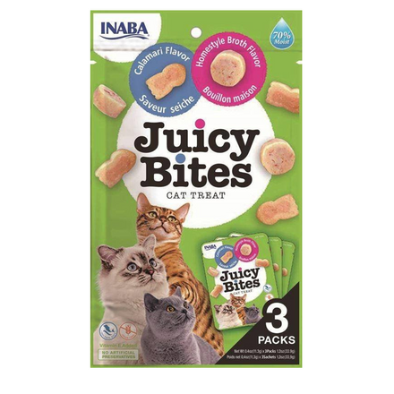 INABA Juicy Bites Domowy Rosół & Kalmary (33,9g)